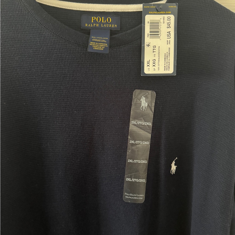 Polo long sleeve thermal shirt - Picture 2 of 3